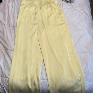 Rachel Roy yellow straight leg pants